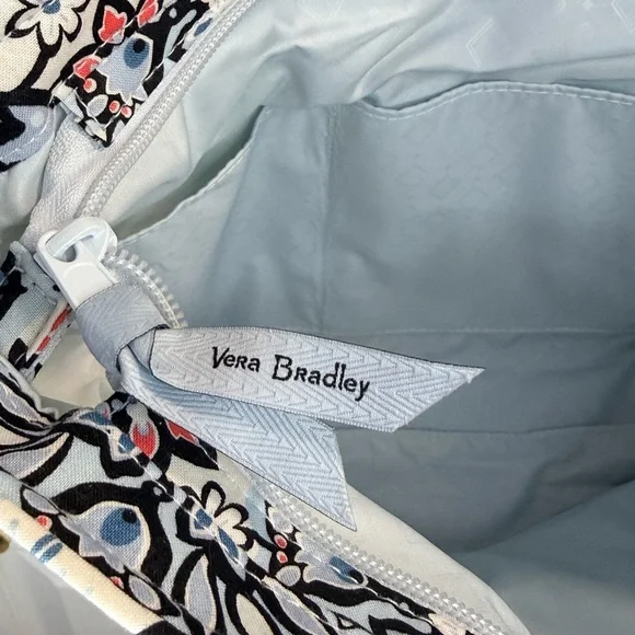 Vera Bradley Blue and Pink Floral Quilted Tote Bag - Picture 7 of 7